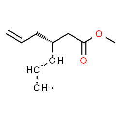 ChemSpider 2D Image | (4R)-4-(2-Methoxy-2-oxoethyl)-1-heptene-5,6,7-triyl | C10H15O2