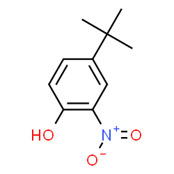 ChemSpider 2D Image | 2-Nitro-4-tert-butylphenol | C10H13NO3