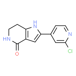 ChemSpider 2D Image | 2-(2-chloropyridin-4-yl)-1H,5H,6H,7H-pyrrolo[3,2-c]pyridin-4-one | C12H10ClN3O