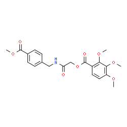 ChemSpider 2D Image | 2-{[4-(Methoxycarbonyl)benzyl]amino}-2-oxoethyl 2,3,4-trimethoxybenzoate | C21H23NO8