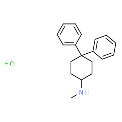 ChemSpider 2D Image | N-Methyl-4,4-diphenylcyclohexanamine hydrochloride (1:1) | C19H24ClN