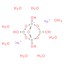 ChemSpider 2D Image | Na2[B4O5(OH)4].8H2O | H20B4Na2O17