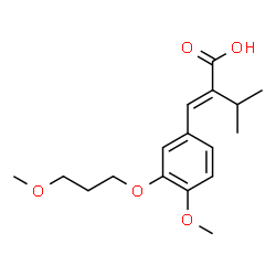 ChemSpider 2D Image | (2E)-2-[4-Methoxy-3-(3-methoxypropoxy)benzylidene]-3-methylbutanoic acid | C17H24O5