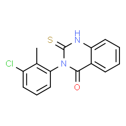 ChemSpider 2D Image | 3-(3-Chloro-2-methylphenyl)-2-sulfanylquinazolin-4(3H)-one | C15H11ClN2OS