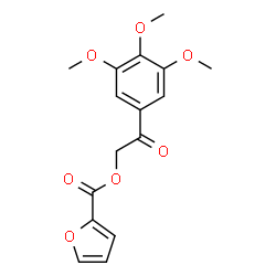 ChemSpider 2D Image | 2-Oxo-2-(3,4,5-trimethoxyphenyl)ethyl 2-furoate | C16H16O7