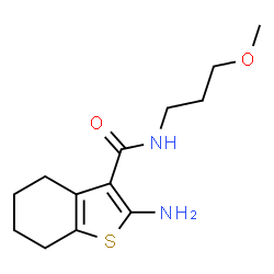 ChemSpider 2D Image | 2-Amino-4,5,6,7-tetrahydro-N-(3-methoxypropyl)benzo[b]thiophene-3-carboxamide | C13H20N2O2S