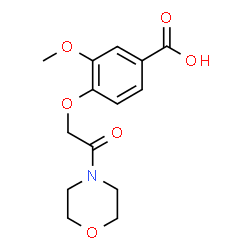 ChemSpider 2D Image | 3-Methoxy-4-[2-(4-morpholinyl)-2-oxoethoxy]benzoic acid | C14H17NO6