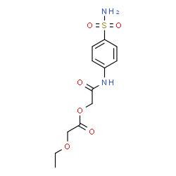ChemSpider 2D Image | 2-Oxo-2-[(4-sulfamoylphenyl)amino]ethyl ethoxyacetate | C12H16N2O6S