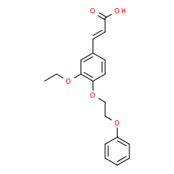 ChemSpider 2D Image | 3-[3-Ethoxy-4-(2-phenoxy-ethoxy)-phenyl]-acrylic acid | C19H20O5