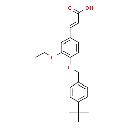 ChemSpider 2D Image | 3-[4-(4-tert-Butyl-benzyloxy)-3-ethoxy-phenyl]-acrylic acid | C22H26O4