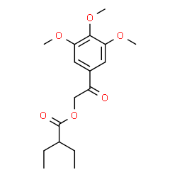 ChemSpider 2D Image | 2-Oxo-2-(3,4,5-trimethoxyphenyl)ethyl 2-ethylbutanoate | C17H24O6