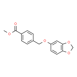 ChemSpider 2D Image | Methyl 4-[(1,3-benzodioxol-5-yloxy)methyl]benzoate | C16H14O5
