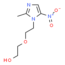 ChemSpider 2D Image | 2-(2-(2-METHYL-5-NITRO-1H-IMIDAZOL-1-YL)ETHOXY)ETHANOL | C8H13N3O4