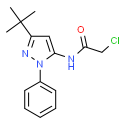 ChemSpider 2D Image | N-(3-tert-butyl-1-phenyl-1H-pyrazol-5-yl)-2-chloroacetamide | C15H18ClN3O