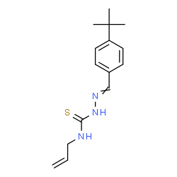 ChemSpider 2D Image | N-Allyl-2-[4-(2-methyl-2-propanyl)benzylidene]hydrazinecarbothioamide | C15H21N3S