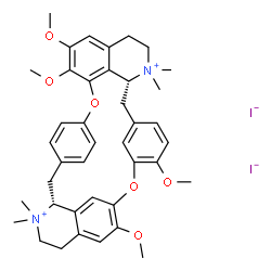 ChemSpider 2D Image | (1beta)-6,6',7',12'-Tetramethoxy-2,2,2',2'-tetramethyltubocuraran-2,2'-diium diiodide | C40H48I2N2O6