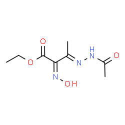 ChemSpider 2D Image | Ethyl (2E,3E)-3-(acetylhydrazono)-2-(hydroxyimino)butanoate | C8H13N3O4