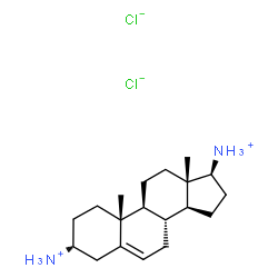 ChemSpider 2D Image | (3alpha,17beta)-Androst-5-ene-3,17-diaminium dichloride | C19H34Cl2N2