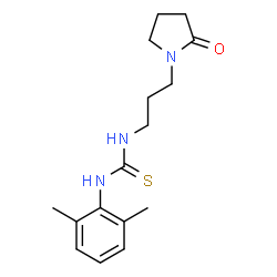 ChemSpider 2D Image | 1-(2,6-Dimethylphenyl)-3-[3-(2-oxo-1-pyrrolidinyl)propyl]thiourea | C16H23N3OS