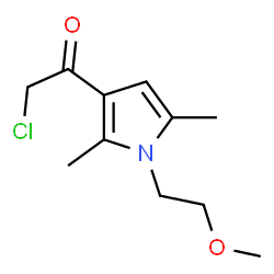 ChemSpider 2D Image | 2-chloro-1-[1-(2-methoxyethyl)-2,5-dimethylpyrrol-3-yl]ethanone | C11H16ClNO2