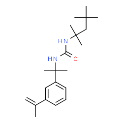 ChemSpider 2D Image | 1-[2-(3-Isopropenylphenyl)-2-propanyl]-3-(2,4,4-trimethyl-2-pentanyl)urea | C21H34N2O