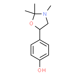 ChemSpider 2D Image | 4-(2,2,3-Trimethyl-5-oxazolidinyl)phenol | C12H17NO2