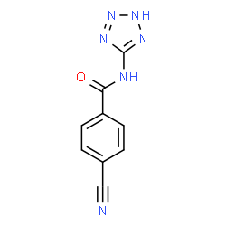 ChemSpider 2D Image | 4-Cyano-N-(2H-tetrazol-5-yl)benzamide | C9H6N6O