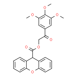 ChemSpider 2D Image | 2-Oxo-2-(3,4,5-trimethoxyphenyl)ethyl 9H-xanthene-9-carboxylate | C25H22O7