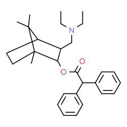 ChemSpider 2D Image | 3-[(Diethylamino)methyl]-1,7,7-trimethylbicyclo[2.2.1]hept-2-yl diphenylacetate | C29H39NO2