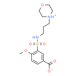 ChemSpider 2D Image | 4-Methoxy-3-(3-morpholin-4-yl-propylsulfamoyl)-benzoic acid | C15H22N2O6S