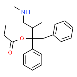 ChemSpider 2D Image | 3-methyl-4-(methylamino)-1,2-diphenylbutan-2-yl propanoate | C21H27NO2