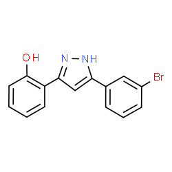 ChemSpider 2D Image | 2-(5-(3-Bromophenyl)-1H-pyrazol-3-yl)phenol | C15H11BrN2O