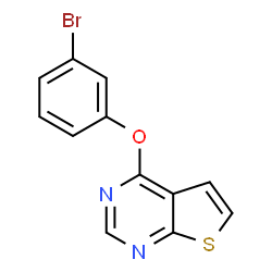 ChemSpider 2D Image | 4-(3-Bromophenoxy)thieno[2,3-d]pyrimidine | C12H7BrN2OS