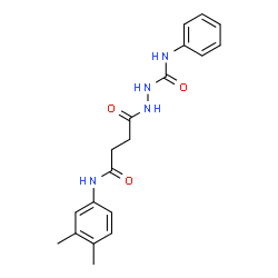 ChemSpider 2D Image | N'-(3,4-dimethylphenyl)-N-[(phenylcarbamoyl)amino]succinamide | C19H22N4O3
