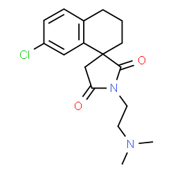 ChemSpider 2D Image | 7-Chloro-1'-[2-(dimethylamino)ethyl]-3,4-dihydro-2H,2'H,5'H-spiro[naphthalene-1,3'-pyrrolidine]-2',5'-dione | C17H21ClN2O2