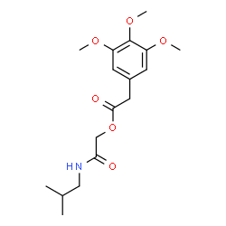 ChemSpider 2D Image | 2-(Isobutylamino)-2-oxoethyl (3,4,5-trimethoxyphenyl)acetate | C17H25NO6