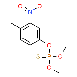 ChemSpider 2D Image | O,O-Dimethyl O-(4-methyl-3-nitrophenyl) phosphorothioate | C9H12NO5PS