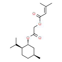 ChemSpider 2D Image | 2-{[(1R,2S,5S)-2-Isopropyl-5-methylcyclohexyl]oxy}-2-oxoethyl 3-methyl-2-butenoate | C17H28O4