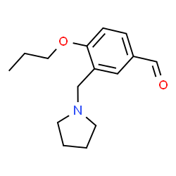 ChemSpider 2D Image | 4-Propoxy-3-(1-pyrrolidinylmethyl)benzaldehyde | C15H21NO2