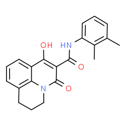 ChemSpider 2D Image | N-(2,3-Dimethylphenyl)-7-hydroxy-5-oxo-2,3-dihydro-1H,5H-pyrido[3,2,1-ij]quinoline-6-carboxamide | C21H20N2O3