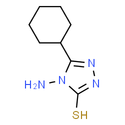 ChemSpider 2D Image | 4-Amino-5-cyclohexyl-4H-[1,2,4]triazole-3-thiol | C8H14N4S