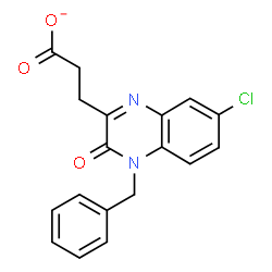 ChemSpider 2D Image | 3-(4-Benzyl-7-chloro-3-oxo-3,4-dihydro-2-quinoxalinyl)propanoate | C18H14ClN2O3