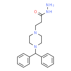 ChemSpider 2D Image | 3-[4-(Diphenylmethyl)-1-piperazinyl]propanehydrazide | C20H26N4O