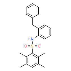 ChemSpider 2D Image | N-(2-Benzylphenyl)-2,3,5,6-tetramethylbenzenesulfonamide | C23H25NO2S