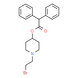 ChemSpider 2D Image | 1-(2-Bromoethyl)-4-piperidinyl diphenylacetate | C21H24BrNO2