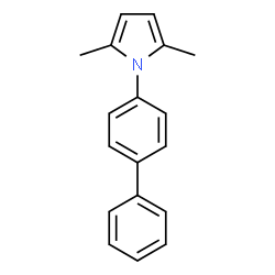 ChemSpider 2D Image | 1-(4-Biphenylyl)-2,5-dimethyl-1H-pyrrole | C18H17N