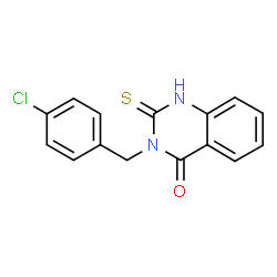 ChemSpider 2D Image | 3-(4-Chloro-benzyl)-2-mercapto-3H-quinazolin-4-one | C15H11ClN2OS