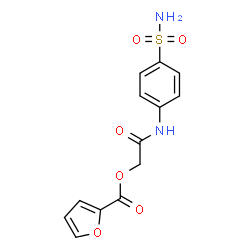 ChemSpider 2D Image | 2-Oxo-2-[(4-sulfamoylphenyl)amino]ethyl 2-furoate | C13H12N2O6S