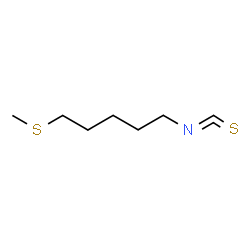 ChemSpider 2D Image | 5-(Methylthio)pentyl isothiocyanate | C7H13NS2