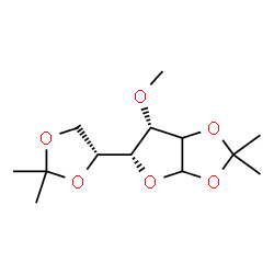 ChemSpider 2D Image | (5R,6S)-5-[(4R)-2,2-Dimethyl-1,3-dioxolan-4-yl]-6-methoxy-2,2-dimethyltetrahydrofuro[2,3-d][1,3]dioxole | C13H22O6